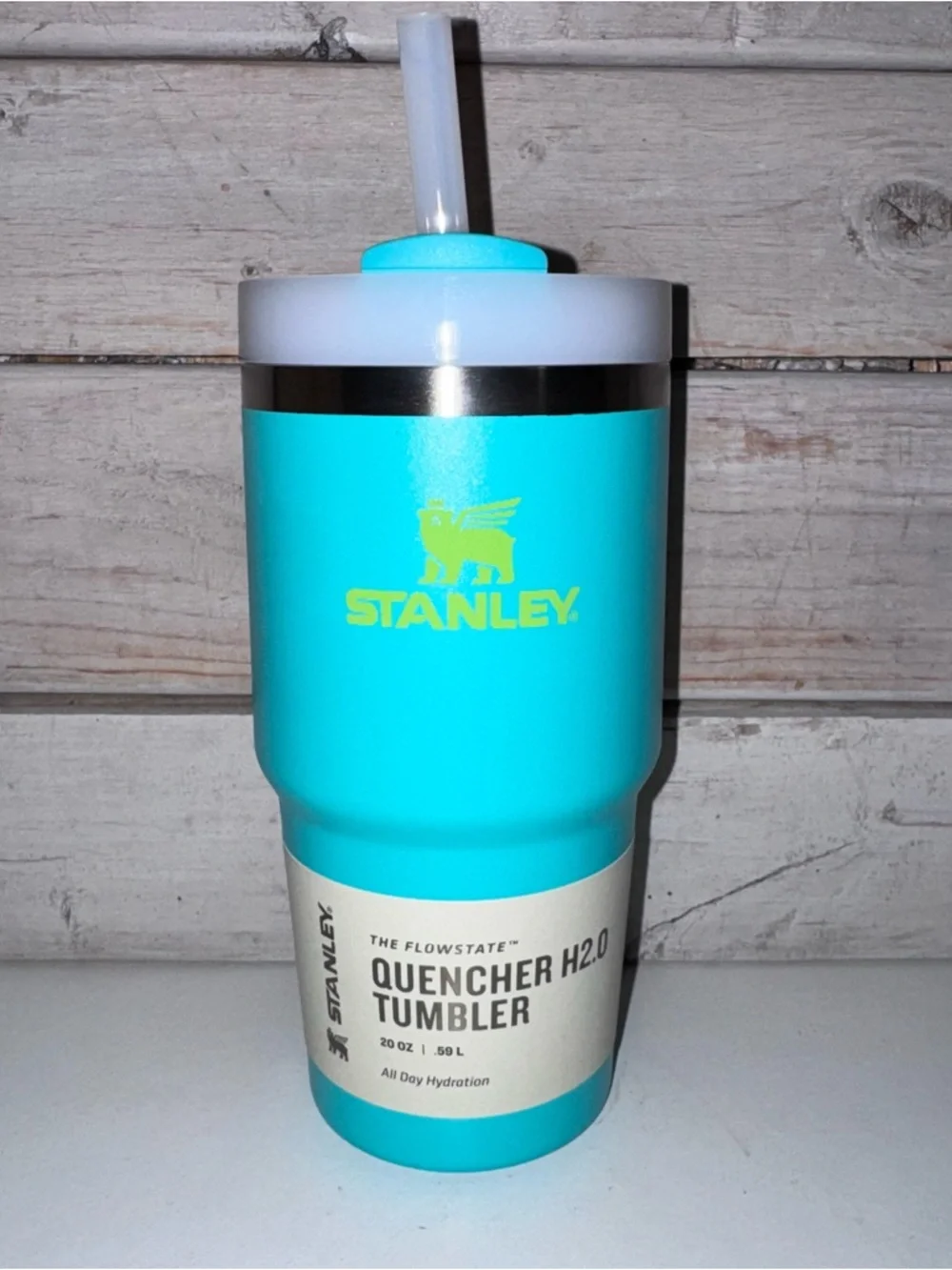 Stanley 20oz Quencher Tumbler TROPICAL TEAL Summer 2024 Heat Wave Collection NWT - Picture 1 of 6